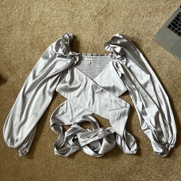 For Love & Lemons Argent Wrap Top XS - Picture 2 of 4